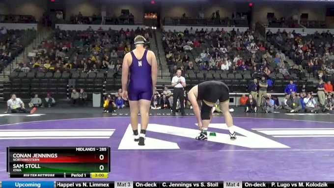 285 lbs, Semifinal, Conan Jennings, Northwestern vs Sam Stoll, Iowa