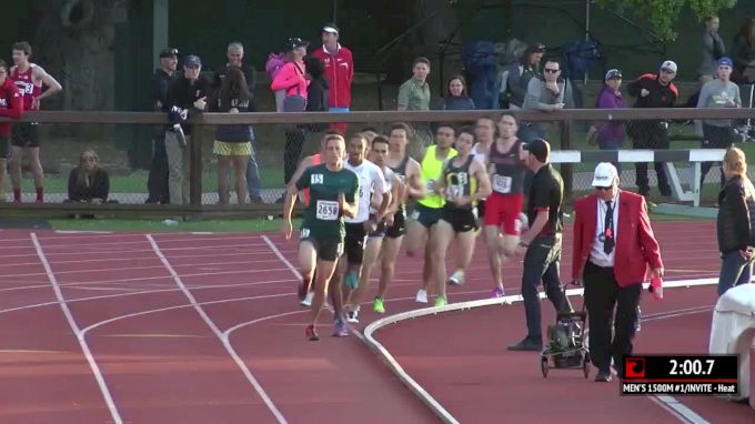 Collision in 1500m at Stanford