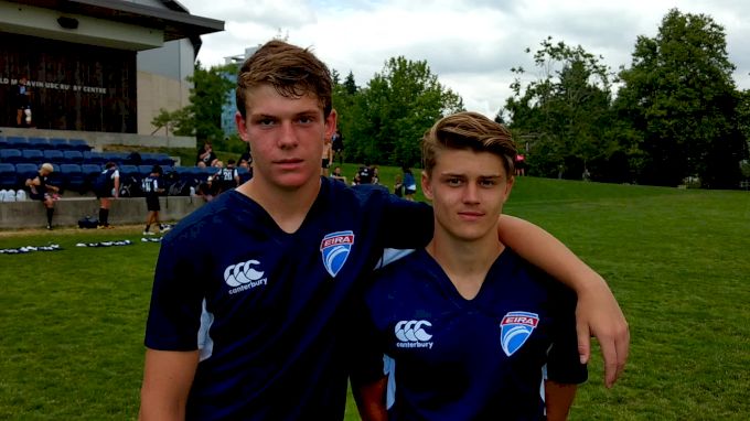 EIRA U16 Players Colin Turner & Drew Sanderson After EIRA U16 Victory