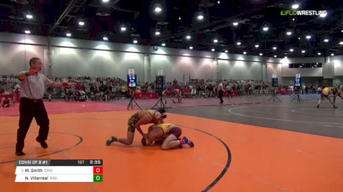 141 lbs Consi of 8 #1 - Mason Smith, CMU vs Nikko Villarreal, ASU