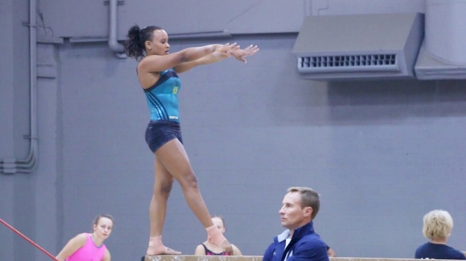 Rebeca Andrade (BRA) Hits A Full Beam Routine - Training Day 1, 2017 World Championships