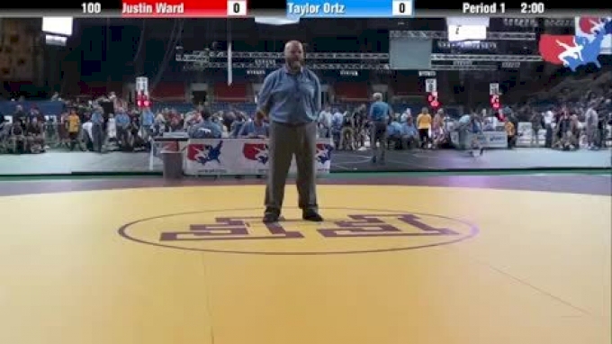 100 lbs round-1 Justin Ward Oklahoma vs. Taylor Ortz Pennsylvania