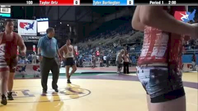 100 lbs round-2 Taylor Ortz Pennsylvania vs. Tyler Burlington Illinois