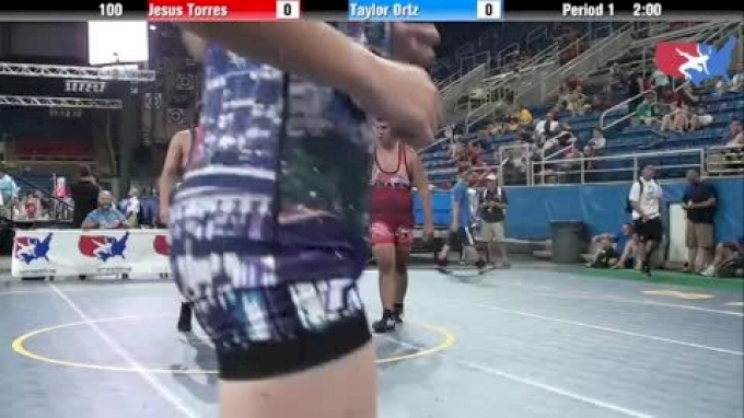 100 lbs round-4 Jesus Torres Washington vs. Taylor Ortz Pennsylvania